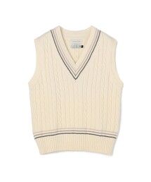 RICHMOND（リッチモンド）の「【別注】RICHMOND KNITWEAR ウールケーブル Vネックベスト（ニット/セーター）」