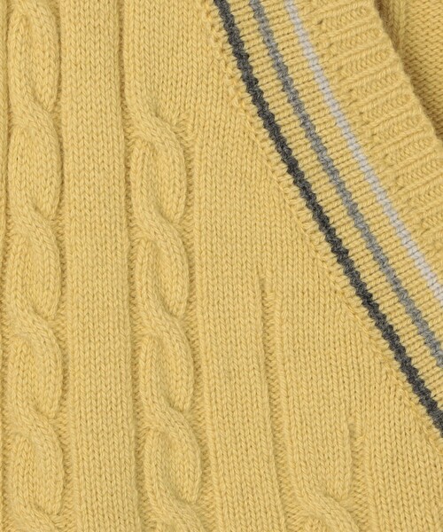 RICHMOND(リッチモンド)の「【別注】RICHMOND KNITWEAR ウールケーブル Vネックベスト(ニット/セーター・メンズ・ネイビー/イエロー/ホワイト・M/S)」の12枚目の写真
