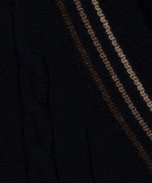 RICHMOND(リッチモンド)の「【別注】RICHMOND KNITWEAR ウールケーブル Vネックベスト(ニット/セーター・メンズ・ネイビー/イエロー/ホワイト・M/S)」の13枚目の写真