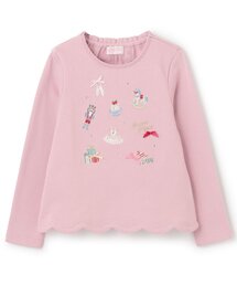 mezzo piano（メゾピアノ）の「くるみ割り人形アップリケ裾スカラップトレーナー（スウェット）」