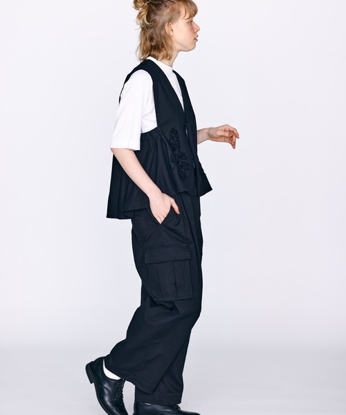 Kelen（ケレン）の「「KELEN / ケレン」ラップ風デザインカーゴパンツ（カーゴパンツ・レディース・ブラック/アイボリー/ベージュ・S/M）」の19枚目の写真