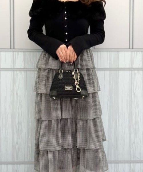 Samantha Thavasa(サマンサタバサ)の「ファンシーツイード ハンドバッグ(ハンドバッグ・レディース・ライトグレー/ブラック/オフホワイト・FREE)」の3枚目の写真
