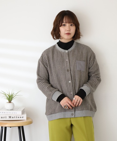 Emago(イマゴ)の「EMAGO 多ボタンカーデ(カーディガン/ボレロ・レディース・グレー/ブラウン・FREE)」の15枚目の写真