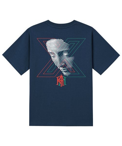 KAN6312(カン6312)の「KTN0150 アバンギャルド 半袖Tシャツ - ネイビー(Tシャツ/カットソー・メンズ・その他・LARGE/MEDIUM/SMALL/X-LARGE)」の1枚目の写真