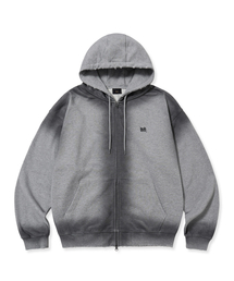 BROKEN TAG DIRTY HOOD ZIP UP - MELANGE GREY