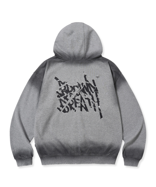 BROWNBREATH(ブラウンブレス)の「BROKEN TAG DIRTY HOOD ZIP UP - MELANGE GREY(パーカー・レディース・その他・SMALL/MEDIUM/LARGE/X-LARGE)」の2枚目の写真