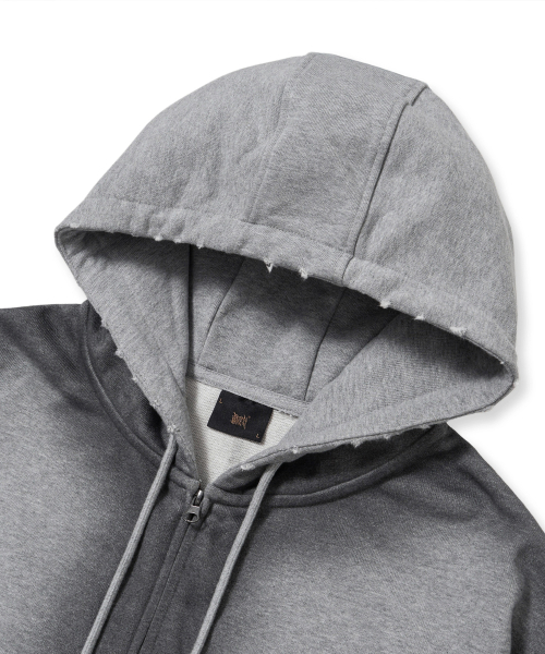 BROWNBREATH(ブラウンブレス)の「BROKEN TAG DIRTY HOOD ZIP UP - MELANGE GREY(パーカー・レディース・その他・SMALL/MEDIUM/LARGE/X-LARGE)」の3枚目の写真