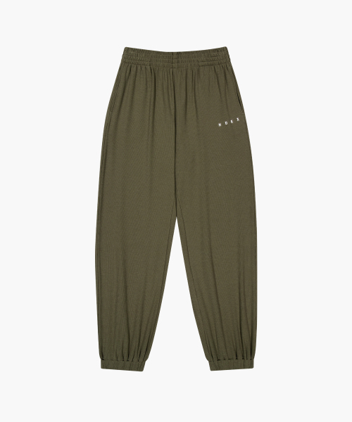 HDEX（エイチデックス）の「リブドプレーンジョガーパンツ（カーキ）（スウェットパンツ・レディース・カーキ・SMALL/MEDIUM/LARGE）」の2枚目の写真