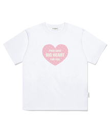 ビッグハートフォーユープリンティング半袖Tシャツホワイト