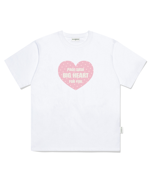 PAGESIISII（ページシシ）の「ビッグハートフォーユープリンティング半袖Tシャツホワイト（Tシャツ/カットソー・レディース・その他・SMALL/MEDIUM/LARGE）」の2枚目の写真