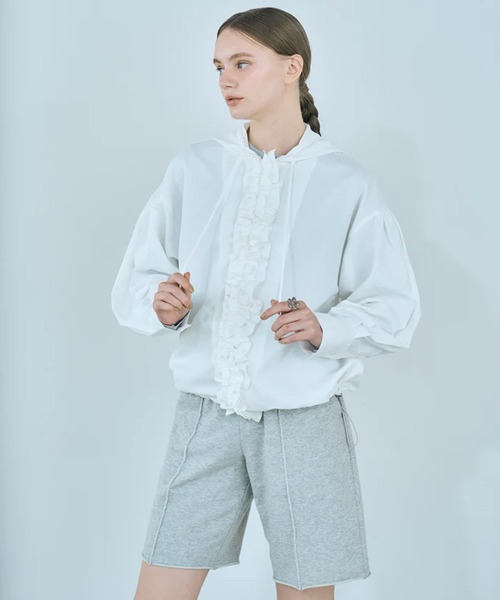 merrylatte(メリーラテ)の「sweat lace half pants(スウェットパンツ・レディース・グレー・FREE)」の6枚目の写真