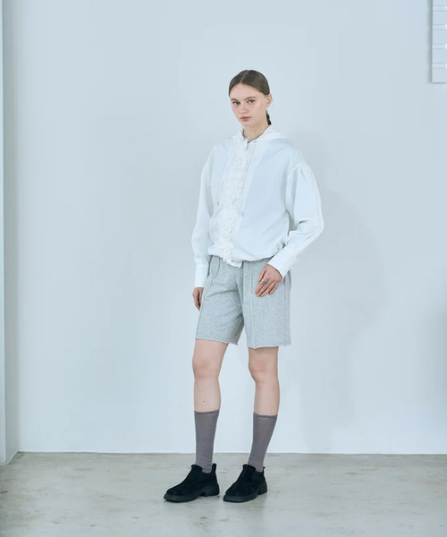 merrylatte(メリーラテ)の「sweat lace half pants(スウェットパンツ・レディース・グレー・FREE)」の3枚目の写真