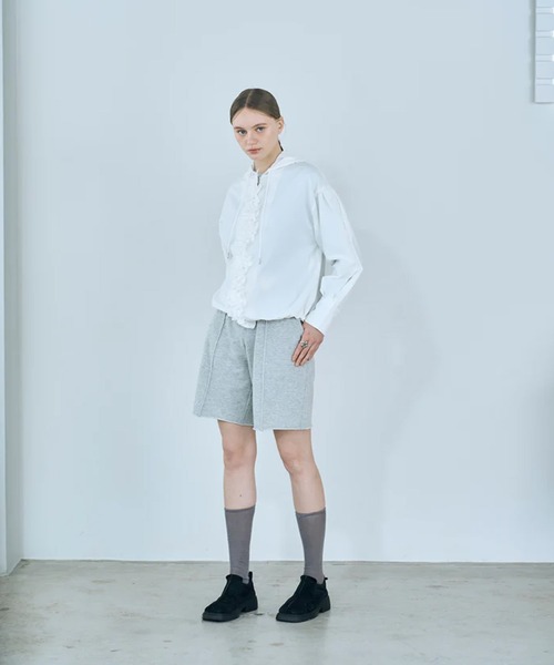 merrylatte(メリーラテ)の「sweat lace half pants(スウェットパンツ・レディース・グレー・FREE)」の2枚目の写真