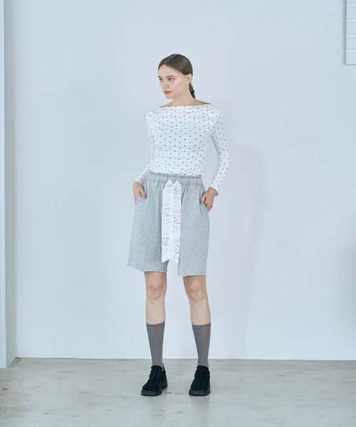 merrylatte(メリーラテ)の「sweat lace half pants(スウェットパンツ・レディース・グレー・FREE)」の11枚目の写真
