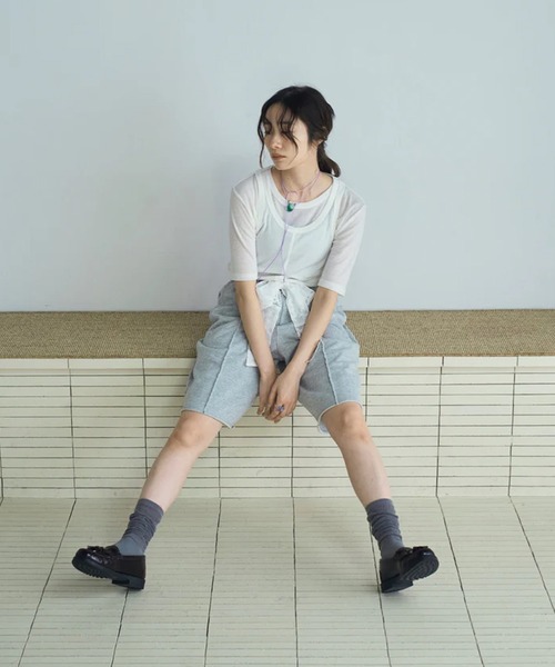 merrylatte(メリーラテ)の「sweat lace half pants(スウェットパンツ・レディース・グレー・FREE)」の19枚目の写真