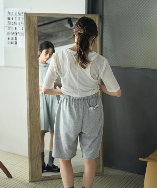 merrylatte(メリーラテ)の「sweat lace half pants(スウェットパンツ・レディース・グレー・FREE)」の21枚目の写真