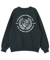 バックシールドエンブレムオーバーサイズドロップショルダースウェット_グリーン