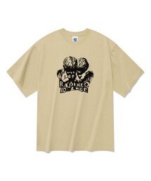 20番手ツインエンジェル半袖Tシャツベージュ