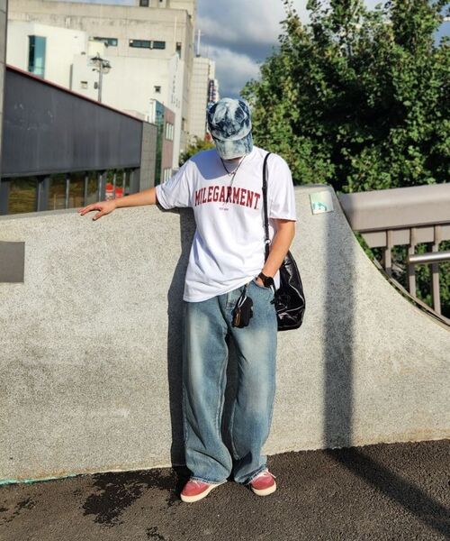 THE MILE（ザマイル）の「MILEGARMENT EST CREW [WHITE/RED]（Tシャツ/カットソー・メンズ・その他・LARGE/MEDIUM/SMALL/X-LARGE/X-SMALL）」の2枚目の写真