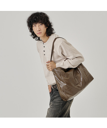 THE-ABON（エイボン）の「ピオフェイクレザーショルダーバッグブラウン（ショルダーバッグ）」