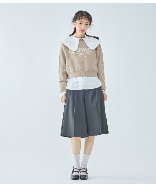 PEACH JOHN（ピーチジョン）の「パールロゴニット（ニット/セーター・レディース・ベージュ/グレー/ピンク・ONE SIZE）」の19枚目の写真