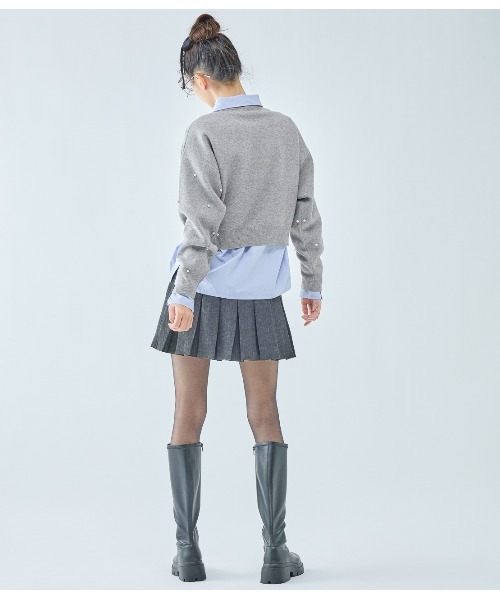 PEACH JOHN（ピーチジョン）の「パールロゴニット（ニット/セーター・レディース・ベージュ/グレー/ピンク・ONE SIZE）」の13枚目の写真