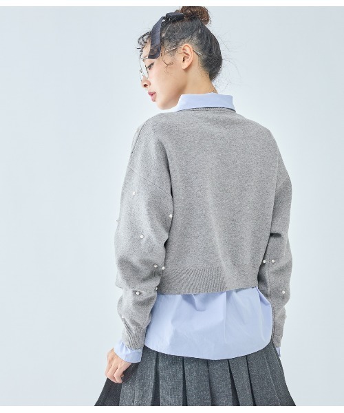 PEACH JOHN（ピーチジョン）の「パールロゴニット（ニット/セーター・レディース・ベージュ/グレー/ピンク・ONE SIZE）」の14枚目の写真