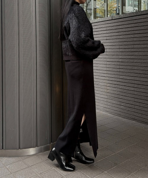 &g'aime（アンジェム）の「【&ｇ'aime 】ショートシャギーカーディガン　Short Shaggy Cardigan（カーディガン/ボレロ・レディース・ブラック/アイボリー/チャコールグレー・FREE）」の12枚目の写真