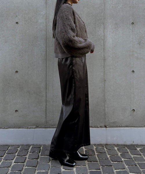 &g'aime（アンジェム）の「【&ｇ'aime 】ショートシャギーカーディガン　Short Shaggy Cardigan（カーディガン/ボレロ・レディース・ブラック/アイボリー/チャコールグレー・FREE）」の21枚目の写真