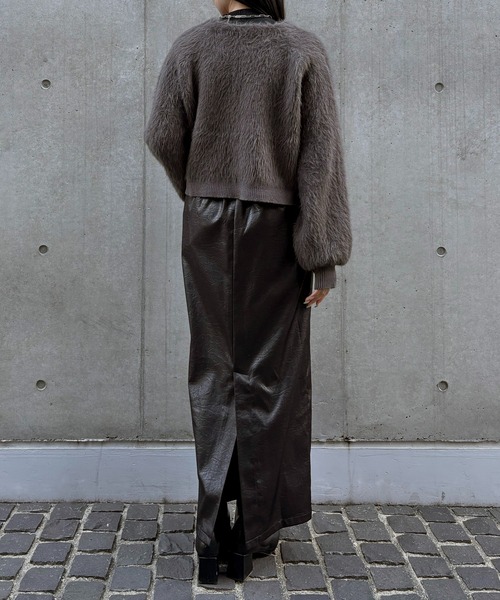 &g'aime（アンジェム）の「【&ｇ'aime 】ショートシャギーカーディガン　Short Shaggy Cardigan（カーディガン/ボレロ・レディース・ブラック/アイボリー/チャコールグレー・FREE）」の22枚目の写真