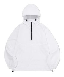 GRAYBLVD（グレイブラバット）の「イーティーアール フードアノラックジャケット (ホワイト)（ナイロンジャケット）」