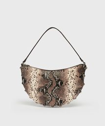 YUNSE（ユンセ）の「ハーフムーンスタッズショルダーバッグ（スネーク）（ショルダーバッグ）」