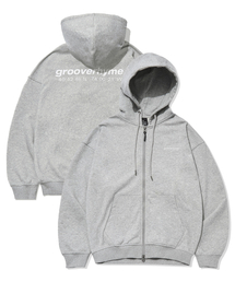 NYC LOCATION HOODIE ZIP-UP (MELANGE GREY) [LRARCUZ701P]