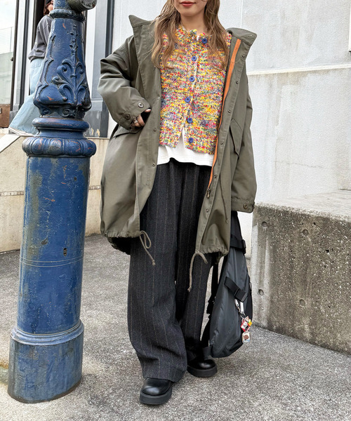 DOUBLE NAME(ダブルネーム)の「前後2WAYぽこぽこMIXヤーンニットカーデ(ニット/セーター・レディース・オフホワイト/マルチ・FREE)」の7枚目の写真