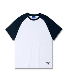 ドルフィンシリコンプリントラグラン半袖Tシャツネイビー