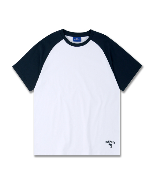 DOLPHIN WAVE APPAREL(ドルフィンウェーブアパレル)の「ドルフィンシリコンプリントラグラン半袖Tシャツネイビー(Tシャツ/カットソー・メンズ・その他・MEDIUM/LARGE/X-LARGE)」の1枚目の写真