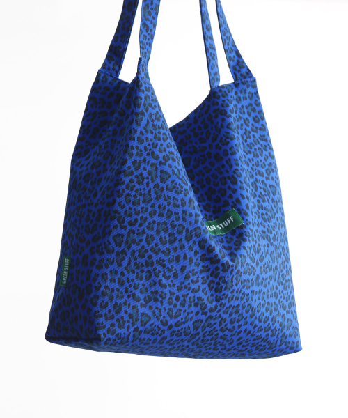 GREEN STUFF(グリーンスタッフ)の「boxy bag 53 - leopard blue(エコバッグ/サブバッグ・レディース・その他・FREE)」の2枚目の写真