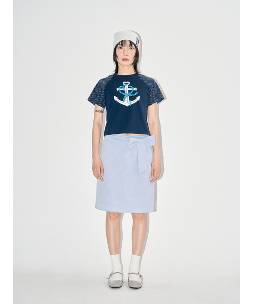 CHOCHOU（チョシュ）の「ハートアンカーラグランT [ネイビー]（Tシャツ/カットソー・レディース・その他・SMALL/MEDIUM）」の4枚目の写真