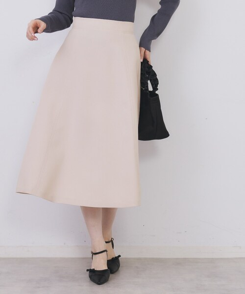 index（インデックス）の「フレアスカート【洗濯機OK/防シワ/イージーアイロン】（スカート・レディース・ナチュラル/サックスブルー/ブラック・42/40/38/36）」の2枚目の写真