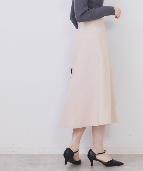 index（インデックス）の「フレアスカート【洗濯機OK/防シワ/イージーアイロン】（スカート・レディース・ナチュラル/サックスブルー/ブラック・42/40/38/36）」の9枚目の写真