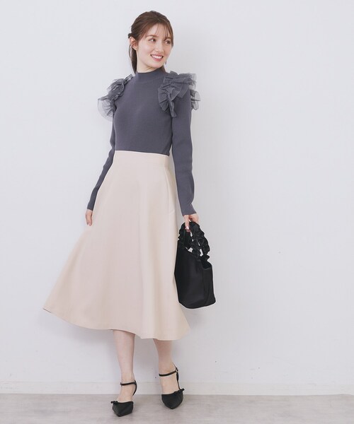 index（インデックス）の「フレアスカート【洗濯機OK/防シワ/イージーアイロン】（スカート・レディース・ナチュラル/サックスブルー/ブラック・42/40/38/36）」の10枚目の写真