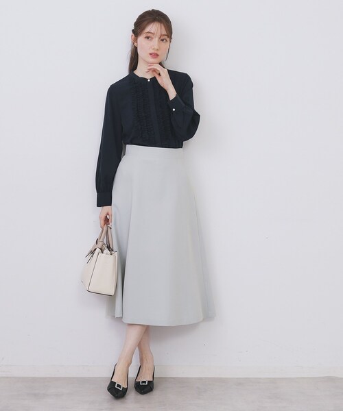 index（インデックス）の「フレアスカート【洗濯機OK/防シワ/イージーアイロン】（スカート・レディース・ナチュラル/サックスブルー/ブラック・42/40/38/36）」の14枚目の写真