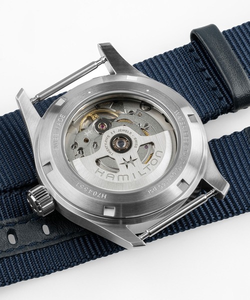 HAMILTON（ハミルトン）の「HAMILTON [ハミルトン] 腕時計 Khaki Field （カーキ フィールド）  オート 自動巻き 38MM ブルー×ブルー（アナログ腕時計・メンズ・ブルー・FREE）」の6枚目の写真