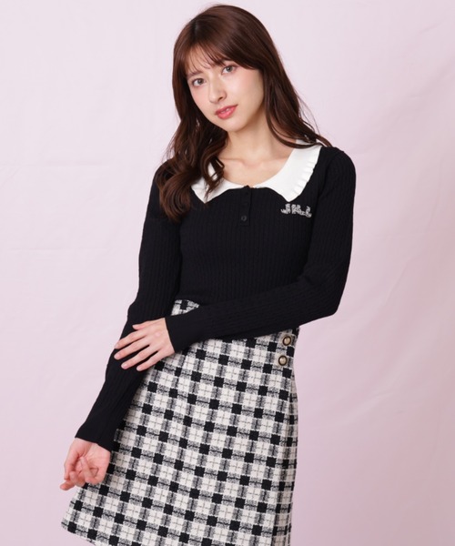 ◇ブロックチェックツィードミニスカート（スカート）｜JILL by JILL