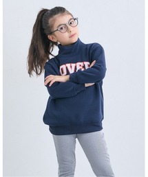 QUNTSTYLE（キュントスタイル）の「裏起毛　ビッグシルエットタートルプリントトレーナー（スウェット）」