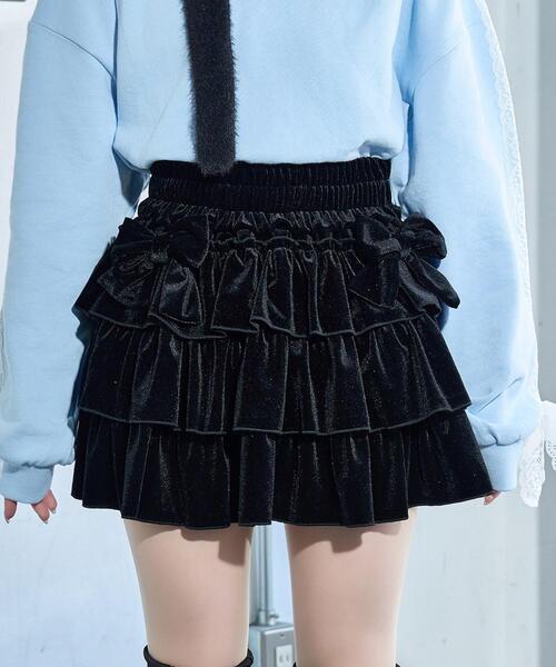 Whinny(ホワイニー)の「Whinny/フォーエバーシャイニングスターすかぁと(スカート・レディース・ブラック/グレー/ブルー・FREE)」の7枚目の写真