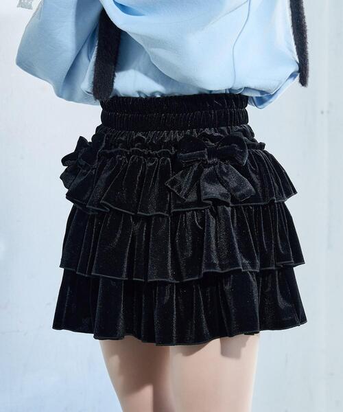 Whinny(ホワイニー)の「Whinny/フォーエバーシャイニングスターすかぁと(スカート・レディース・ブラック/グレー/ブルー・FREE)」の8枚目の写真