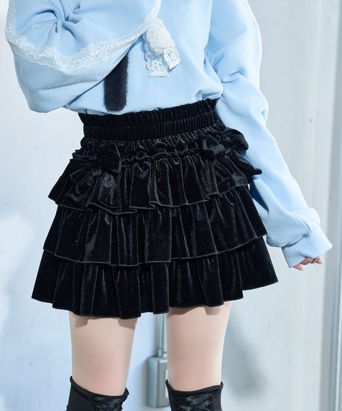 Whinny(ホワイニー)の「Whinny/フォーエバーシャイニングスターすかぁと(スカート・レディース・ブラック/グレー/ブルー・FREE)」の4枚目の写真