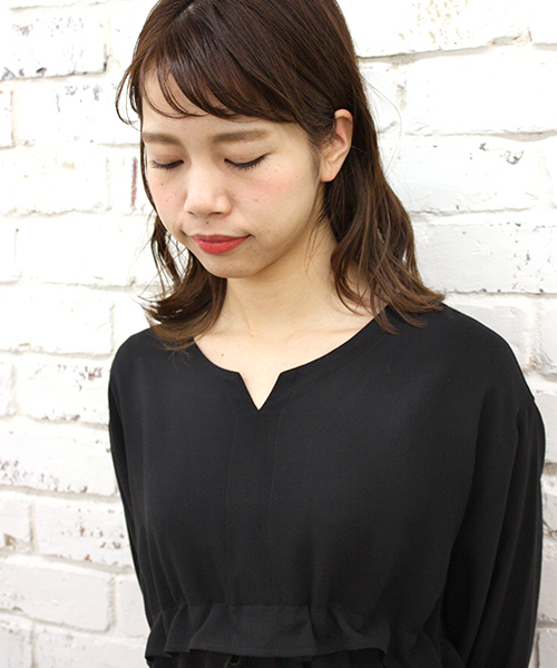 Kastane（カスタネ）の「ウエストギャザーOP（ワンピース・レディース・ブラック/ベージュ・FREE）」の6枚目の写真