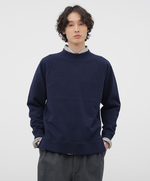 MHL.（エムエイチエル）の「SOFT COTTON LOOPBACK TOP（スウェット・メンズ・ネイビー/グレー系その他・LARGE/MEDIUM）」の2枚目の写真